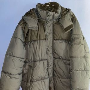 Navy Blue l.o.g.g puffer coat
